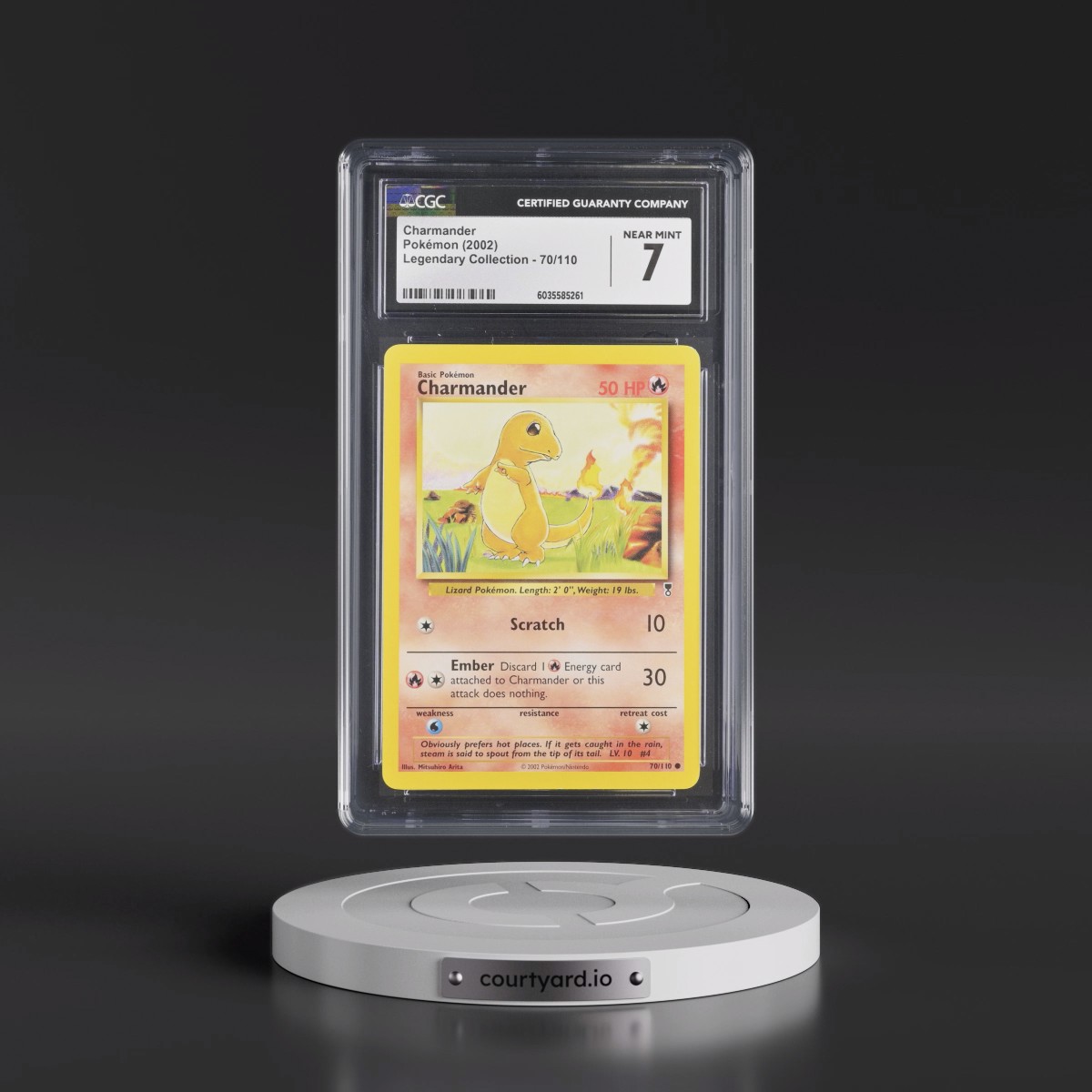 2002 Legendary Collection #70/110 Charmander (CGC 7 NM)