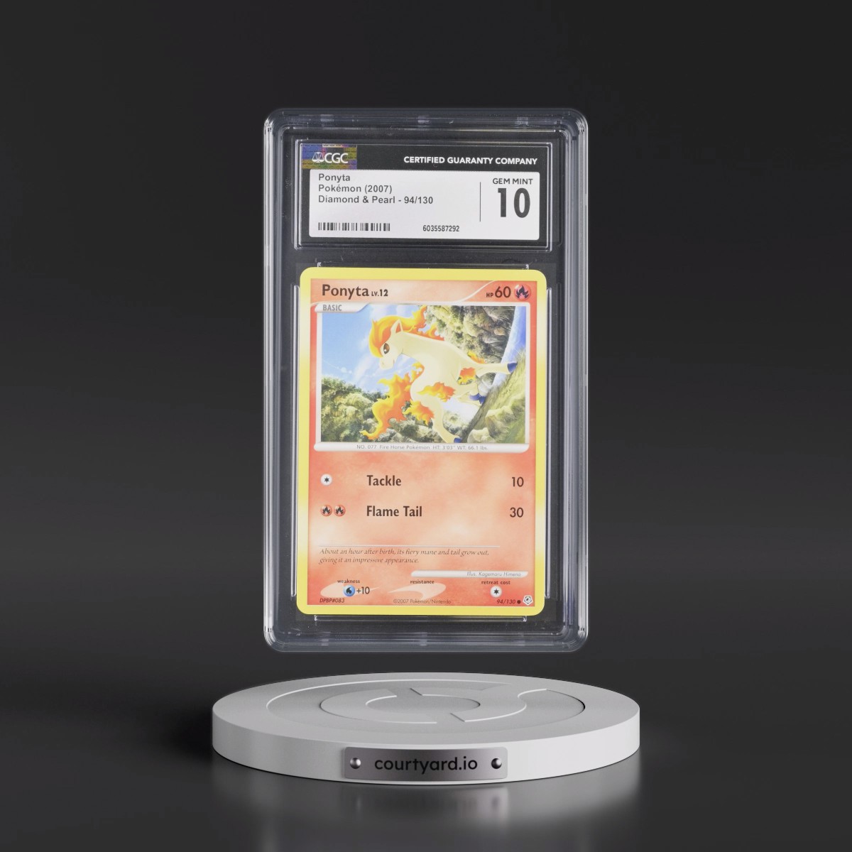 2007 Diamond & Pearl #94/130 Ponyta (CGC 10 GEM MINT)