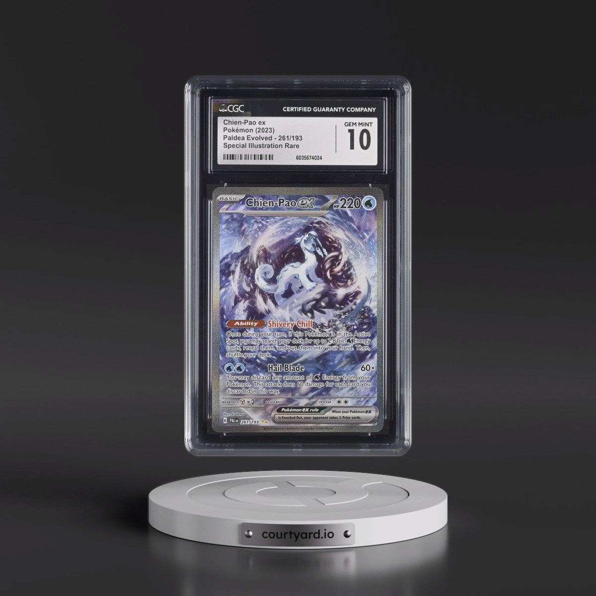 2023 Paldea Evolved - PAL EN #261/193 Chien-Pao ex - Special Illustration Rare (CGC 10 GEM MINT)