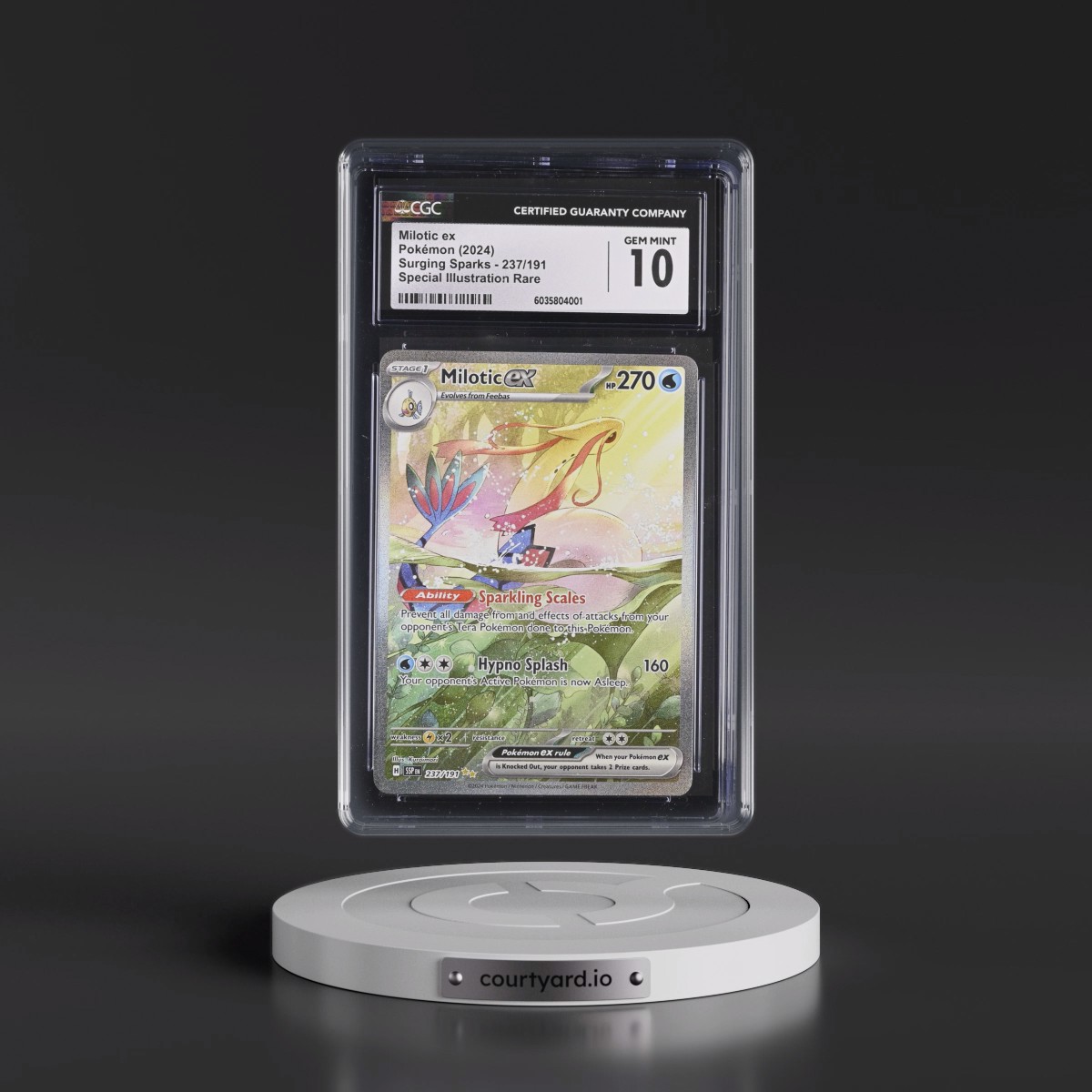 2024 Surging Sparks - SSP EN #237/191 Milotic ex - Special Illustration Rare (Holo) (CGC 10 GEM MINT)