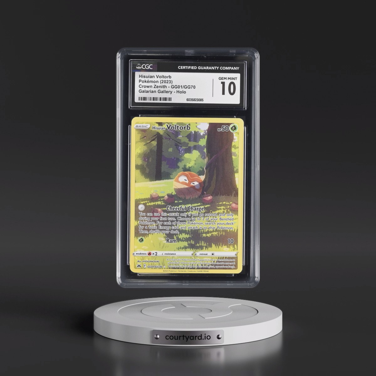 2023 Crown Zenith #GG01/GG70 Hisuian Voltorb - Galarian Gallery Holo (CGC 10 GEM MINT)