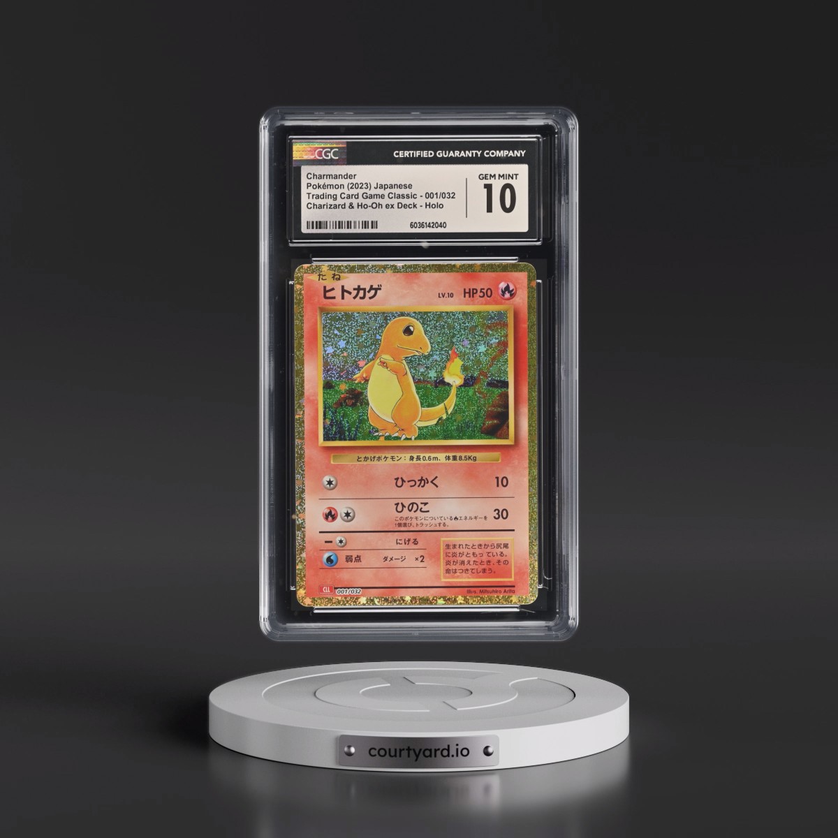 2023 Trading Card Game Classic - CLF, CLL, CLK #001/032 Charmander - Charizard & Ho-Oh ex Deck - CLL Holo (CGC 10 GEM MINT)