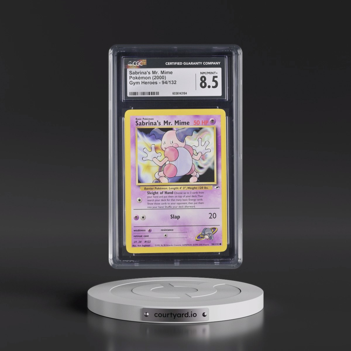 2000 Gym Heroes #94/132 Sabrina's Mr. Mime (CGC 8.5 NM-MT+)
