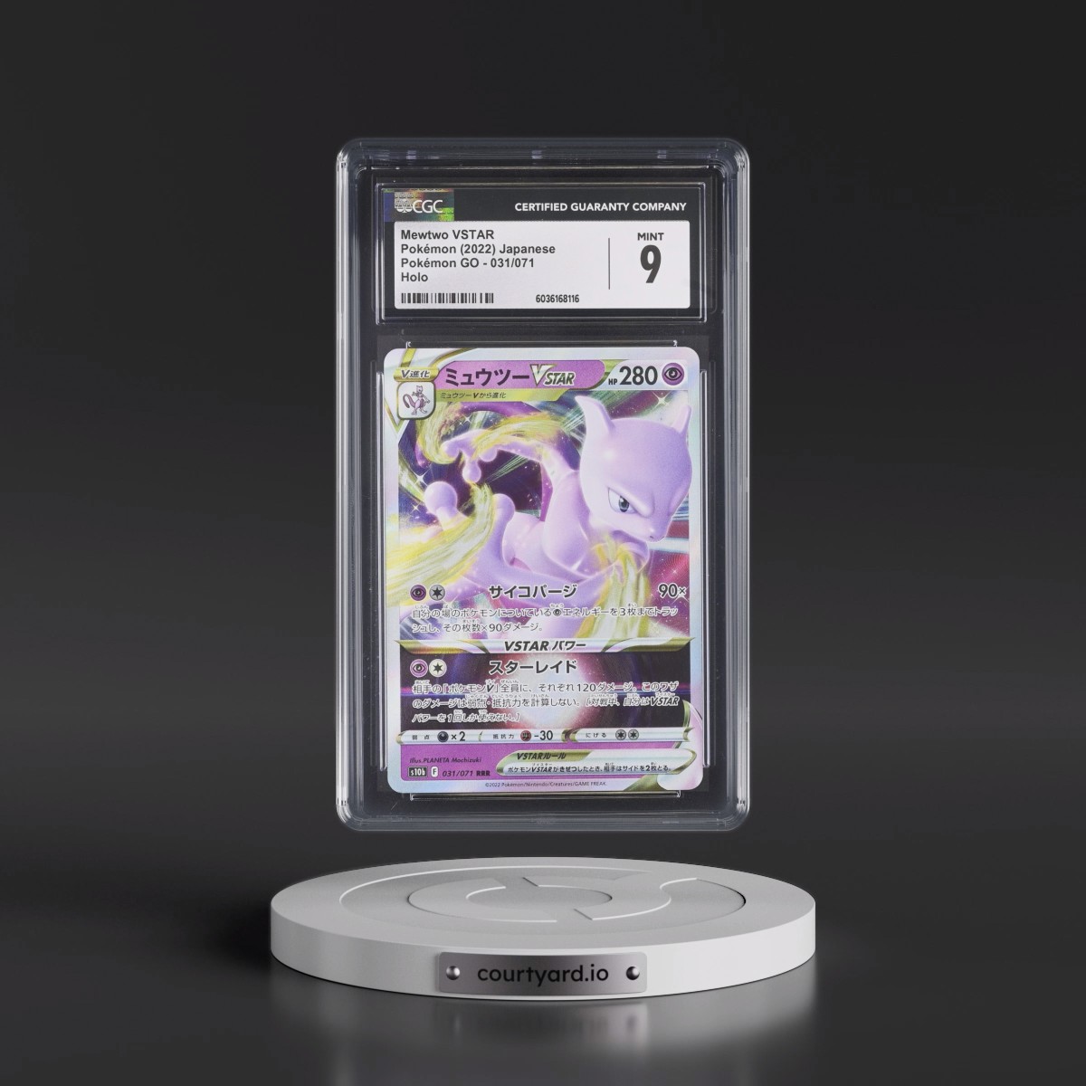 2022 Pokémon GO #031/071 Mewtwo VSTAR - Holo (CGC 9 MINT)