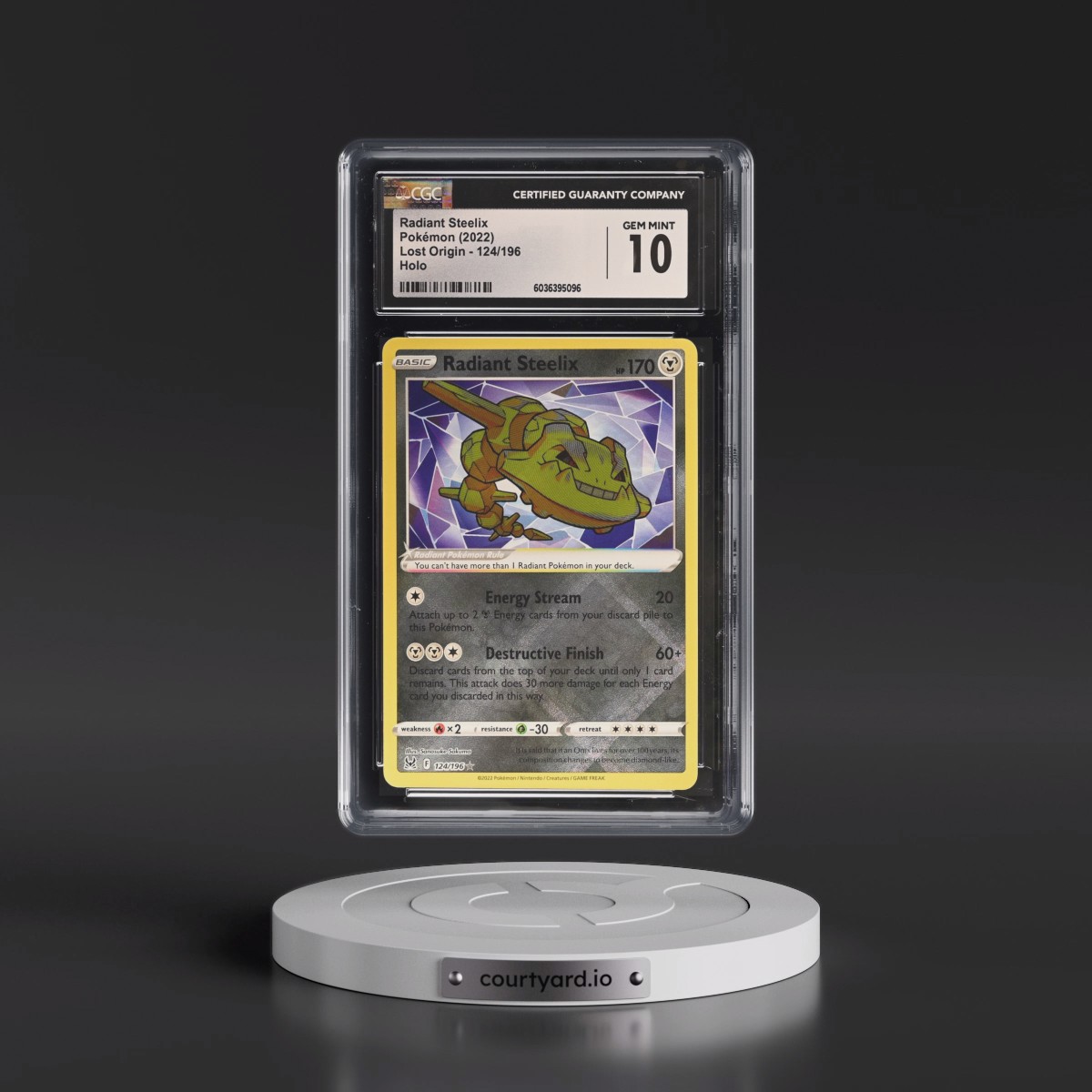 2022 Lost Origin #124/196 Radiant Steelix - Holo (CGC 10 GEM MINT)
