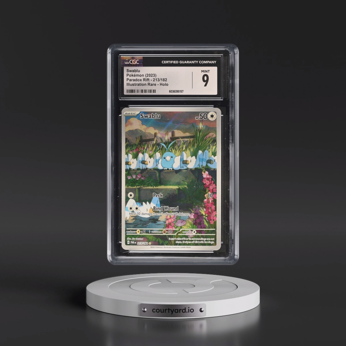 2023 Paradox Rift - PAR EN #213/182 Swablu - Illustration Rare Holo (CGC 9 MINT)