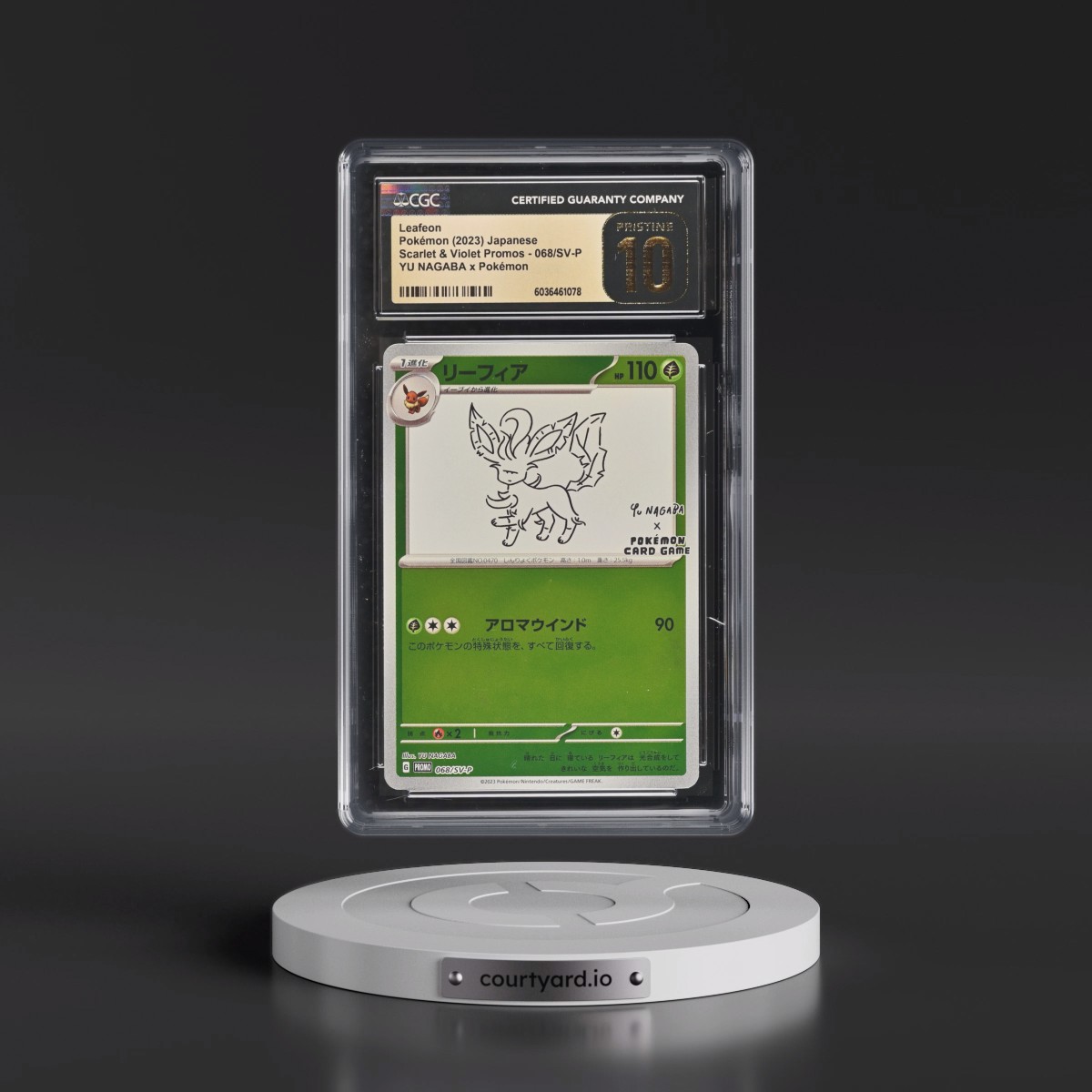 2022 Scarlet & Violet Promos #068/SV-P Leafeon - Reverse Holo YU NAGABA x Pokémon () (CGC 10 PRISTINE)