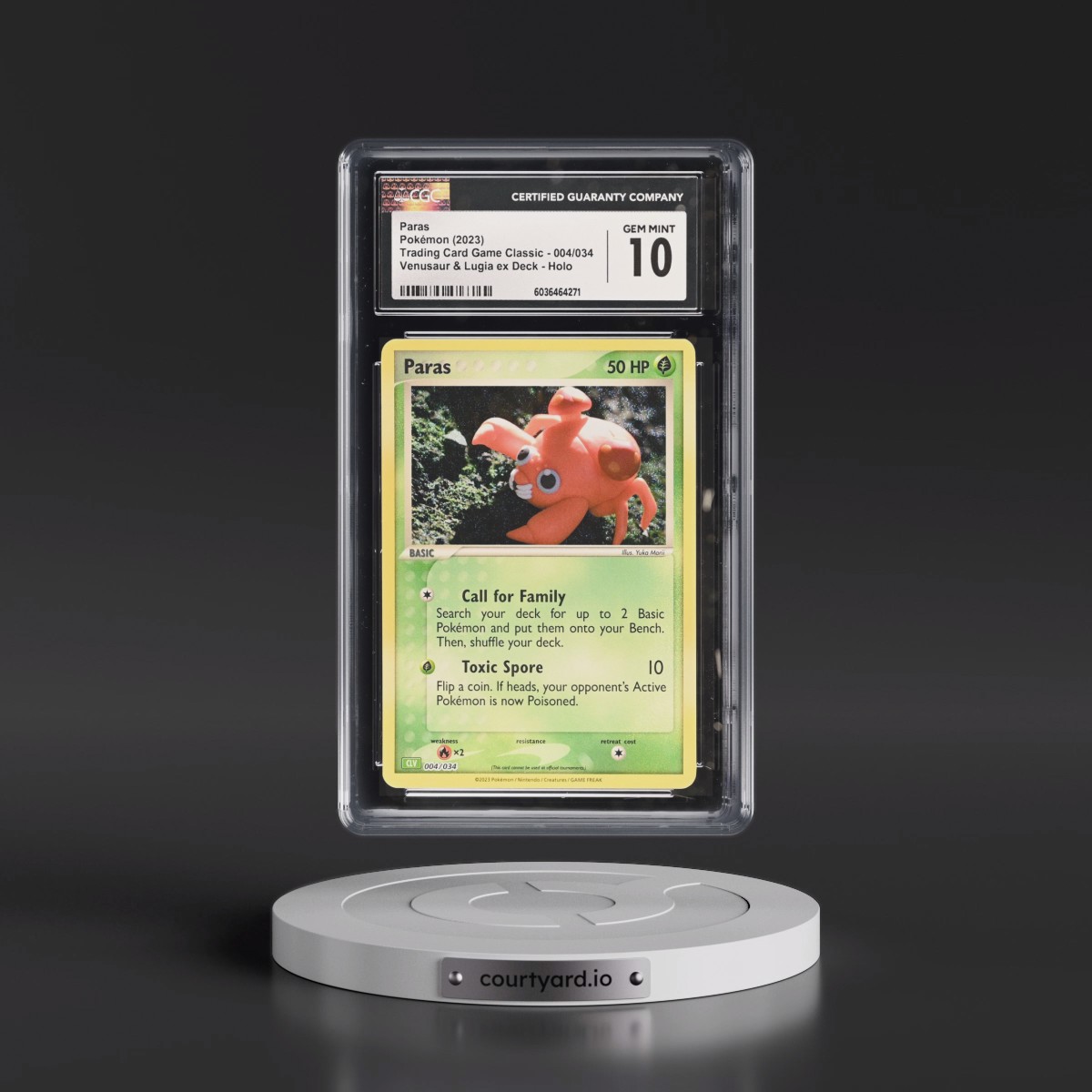 2023 Trading Card Game Classic - CLV, CLC, CLB #004/034 Paras - Venusaur & Lugia ex Deck - CLV Holo (CGC 10 GEM MINT)