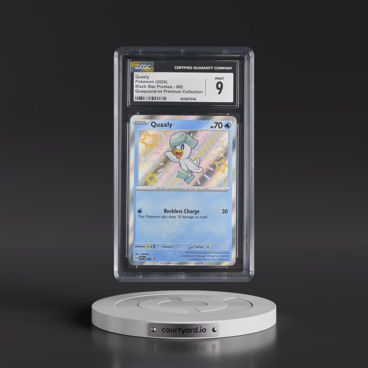 2023 Black Star Promos - Scarlet & Violet SVP EN #082 Quaxly - Quaquaval ex Premium Collection (Holo) (CGC 9 MINT)