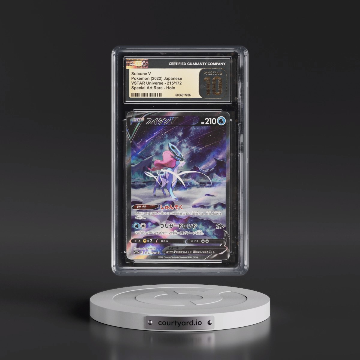 2022 VSTAR Universe #215/172 Suicune V - Special Art Rare Holo (CGC 10 PRISTINE)