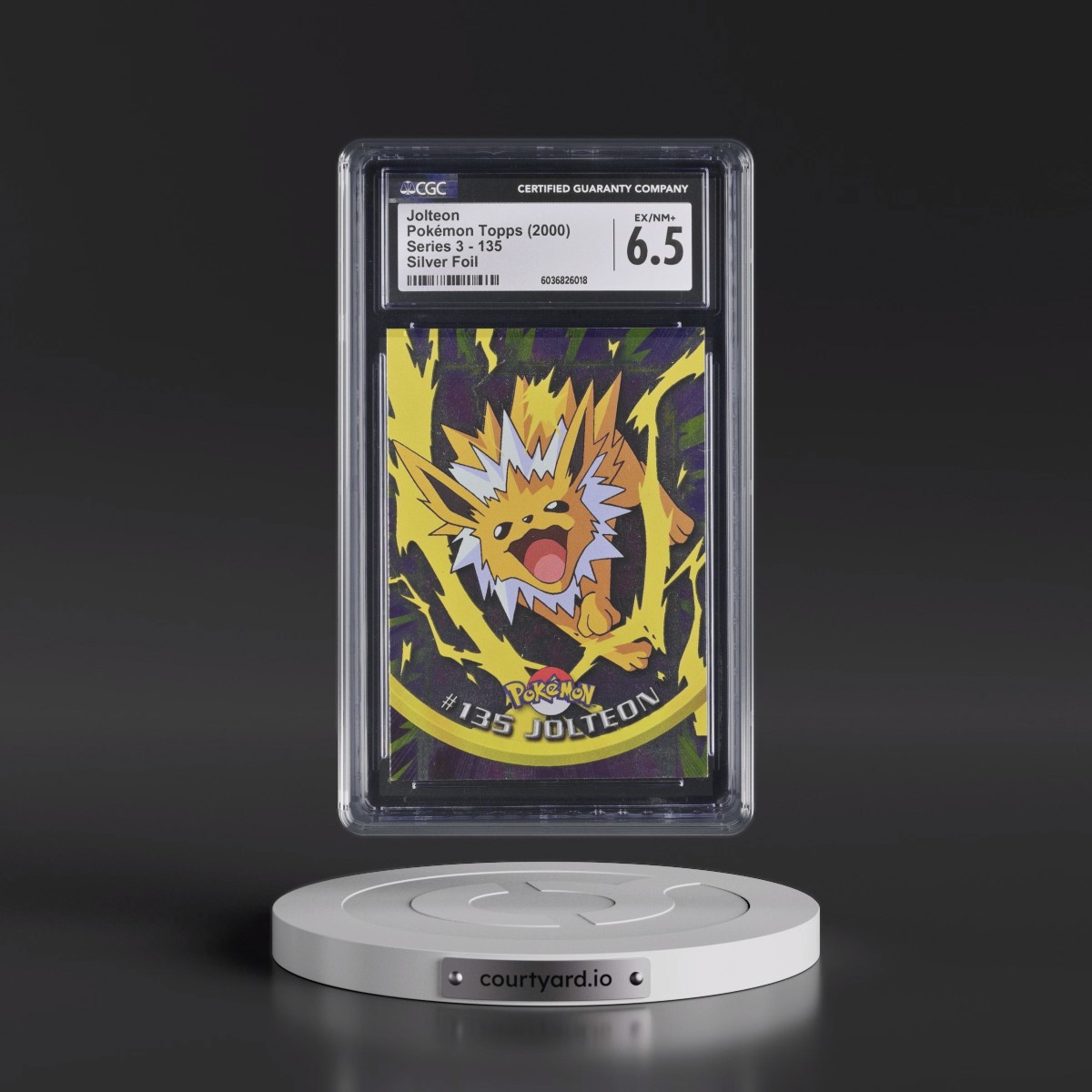 2000 Series 3 (Oval Nintendo Seal) #135 Jolteon - Silver Foil (CGC 6.5 EX-NM+)