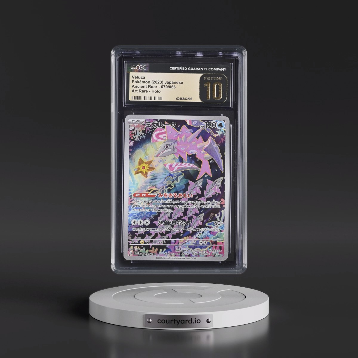 2023 Ancient Roar #070/066 Veluza - Art Rare Holo (CGC 10 PRISTINE)