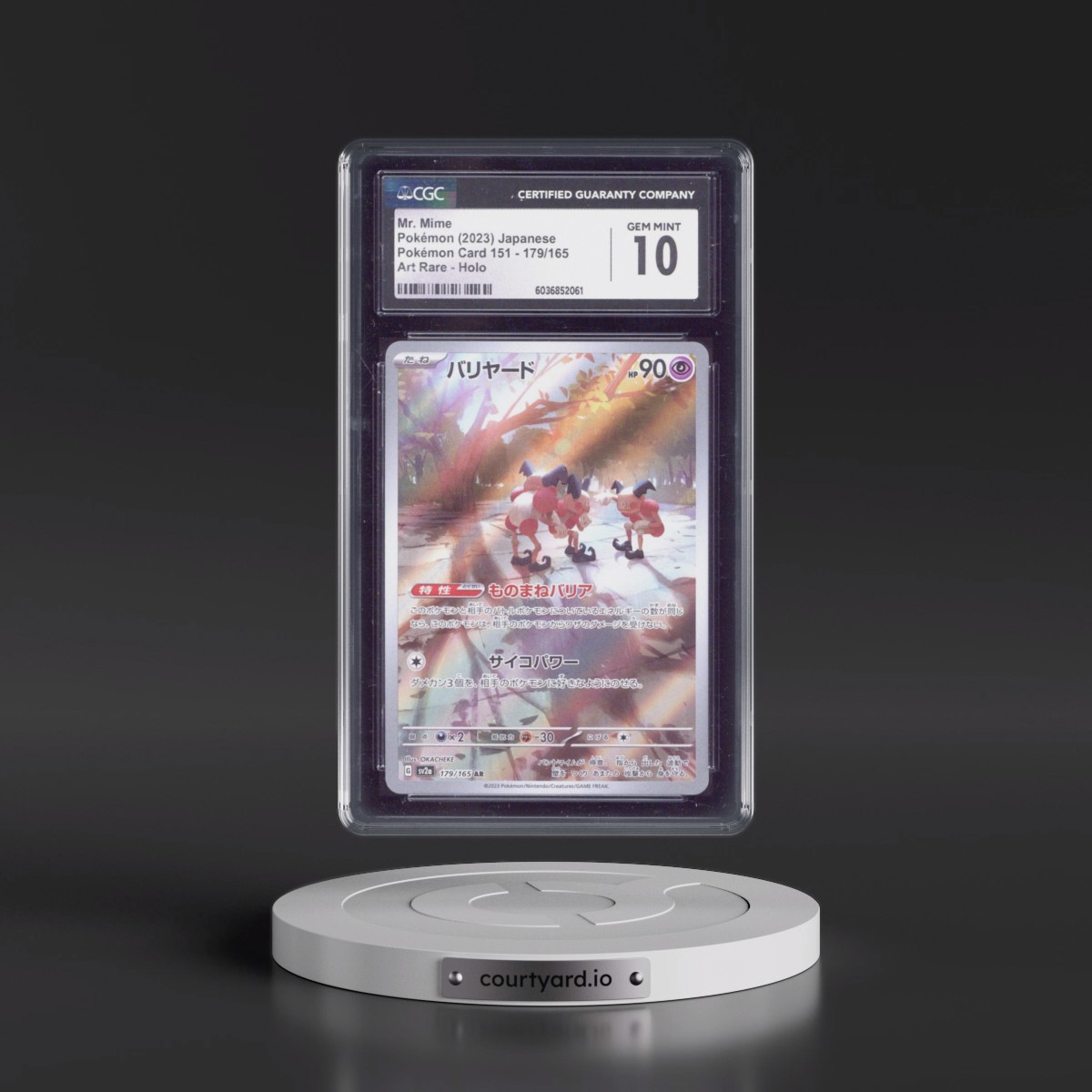 2023 Pokémon Card 151 #179/165 Mr. Mime - Art Rare Holo (CGC 10 GEM MINT)