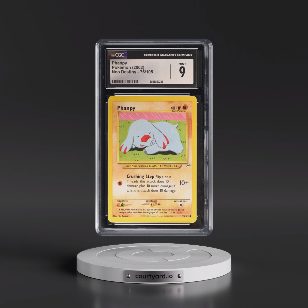 2002 Neo Destiny #76/105 Phanpy (CGC 9 MINT)