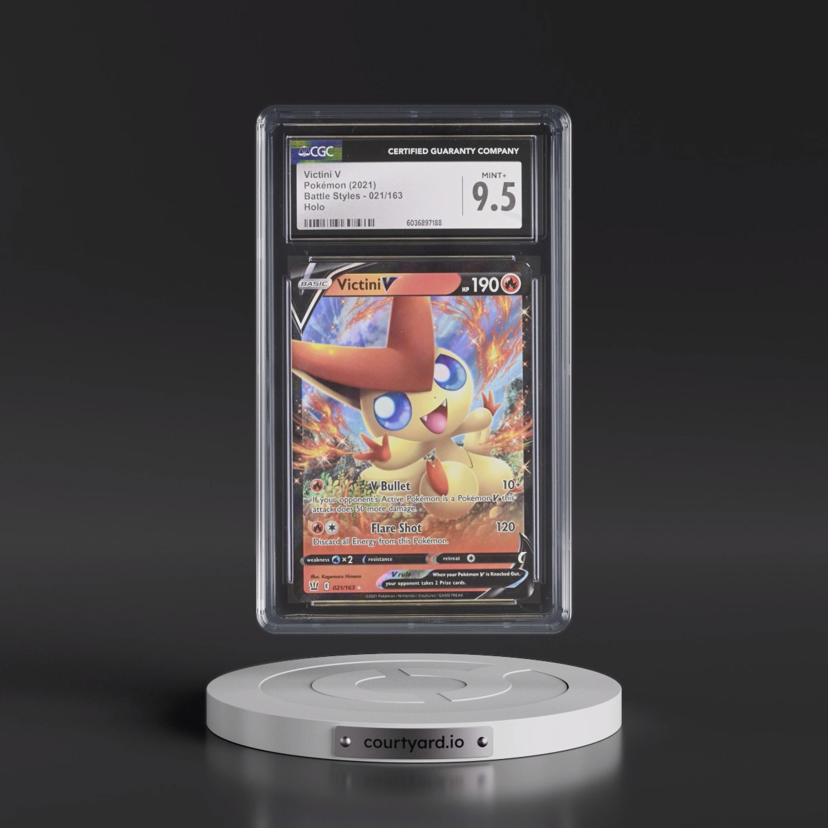 2021 Battle Styles #021/163 Victini V - Holo (CGC 9.5 MINT+)
