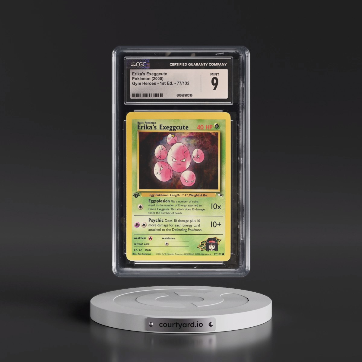 2000 Gym Heroes #77/132 Erika's Exeggcute - 1st Edition 1st Edition (CGC 9 MINT)