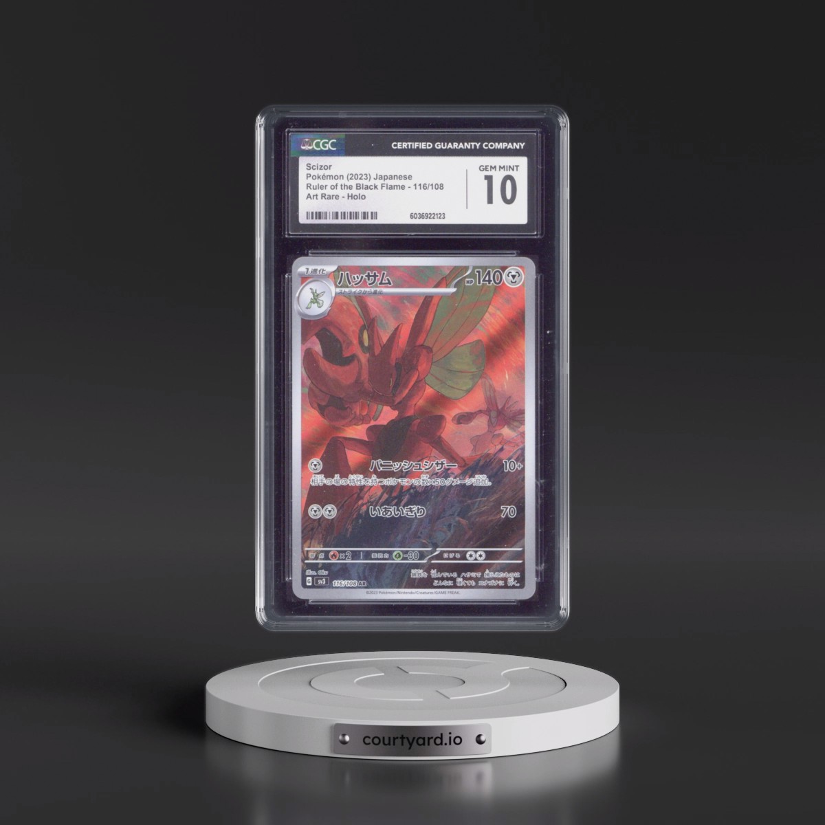 2023 Ruler of the Black Flame #116/108 Scizor - Art Rare Holo (CGC 10 GEM MINT)