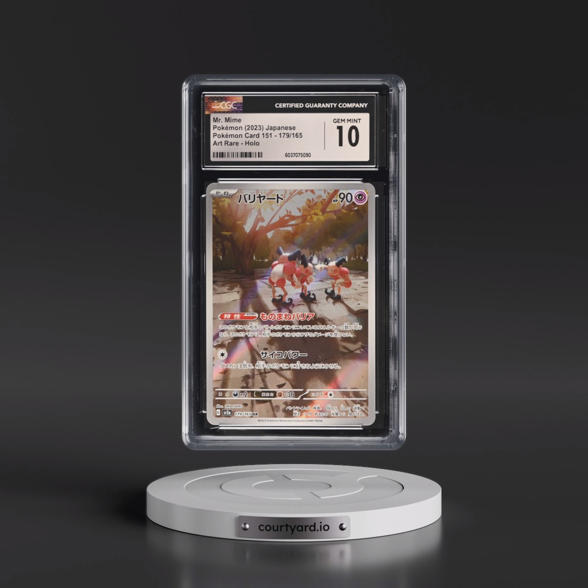 2023 Pokémon Card 151 #179/165 Mr. Mime - Art Rare Holo (CGC 10 GEM MINT)
