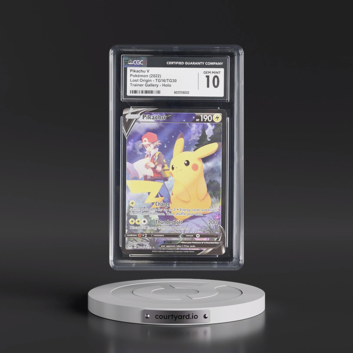2022 Lost Origin #TG16/TG30 Pikachu V - Trainer Gallery Holo (CGC 10 GEM MINT)