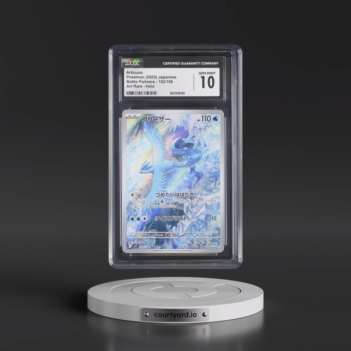 2025 Battle Partners - sv9 #102/100 Articuno - Art Rare Holo (CGC 10 GEM MINT)