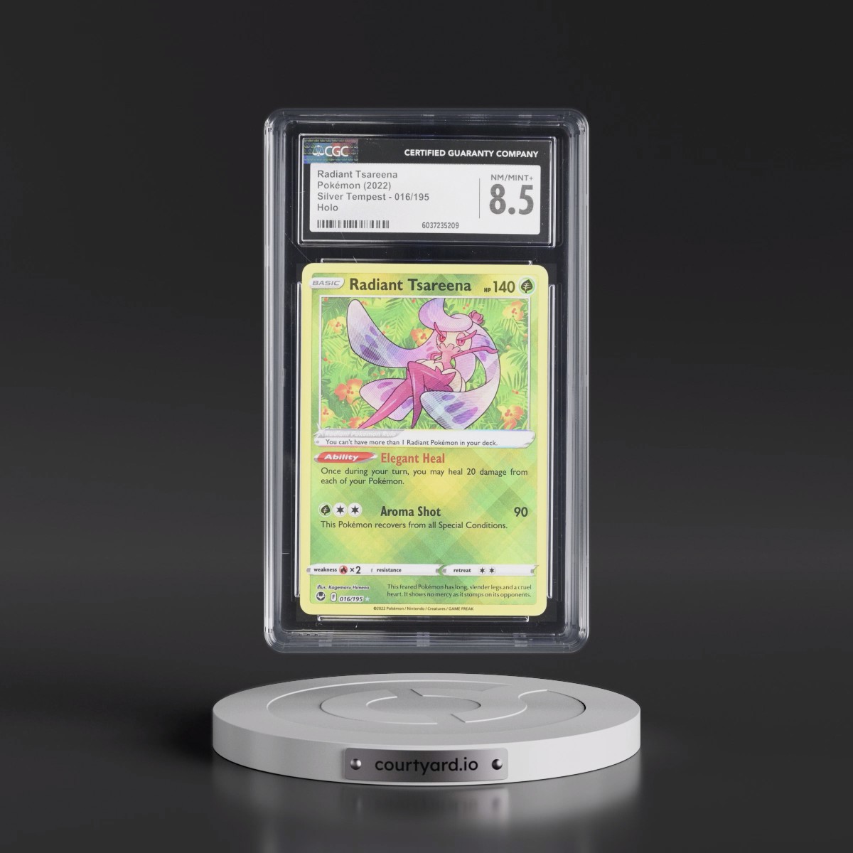 2022 Silver Tempest #016/195 Radiant Tsareena - Holo (CGC 8.5 NM-MT+)
