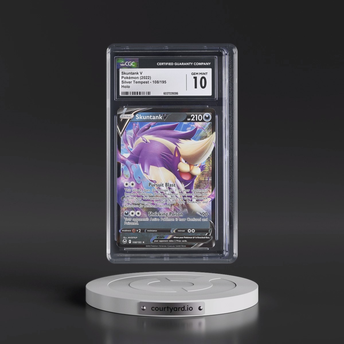2022 Silver Tempest #108/195 Skuntank V - Holo (CGC 10 GEM MINT)