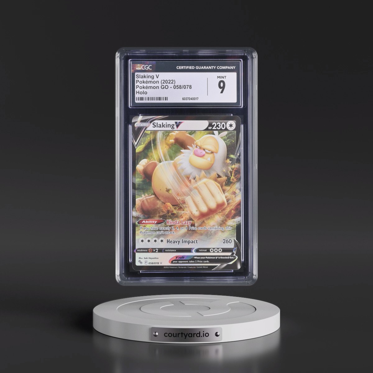 2022 Pokémon GO #058/078 Slaking V - Holo (CGC 9 MINT)