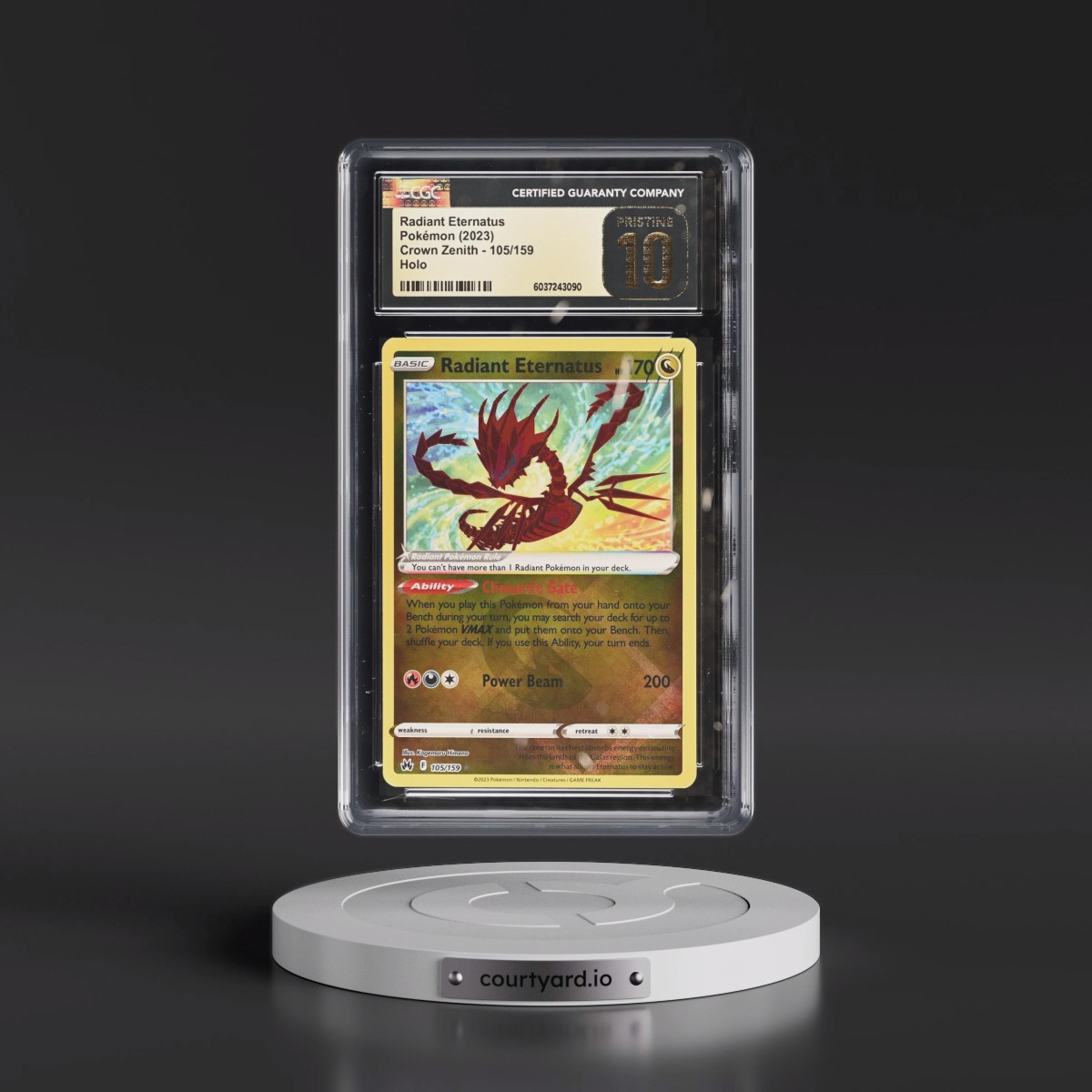 2023 Crown Zenith #105/159 Radiant Eternatus - Holo (CGC 10 PRISTINE)