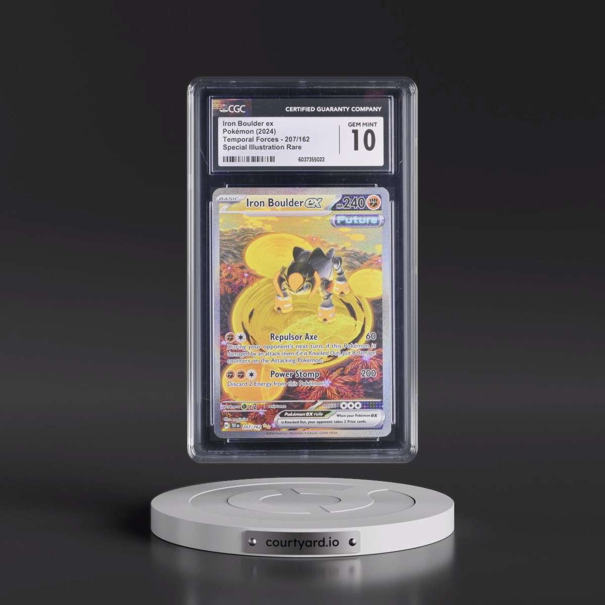 2023 Temporal Forces - TEF EN #207/162 Iron Boulder ex - Special Illustration Rare (CGC 10 GEM MINT)