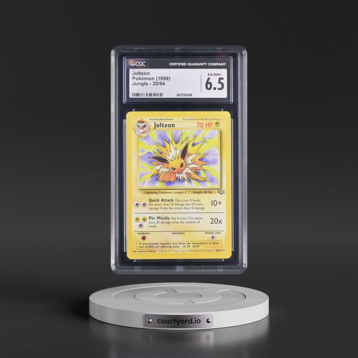 1999 Jungle #20/64 Jolteon (CGC 6.5 EX-NM+)