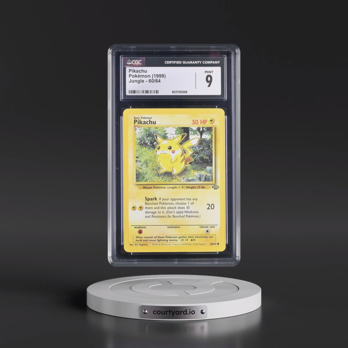 1999 Jungle #60/64 Pikachu (CGC 9 MINT)