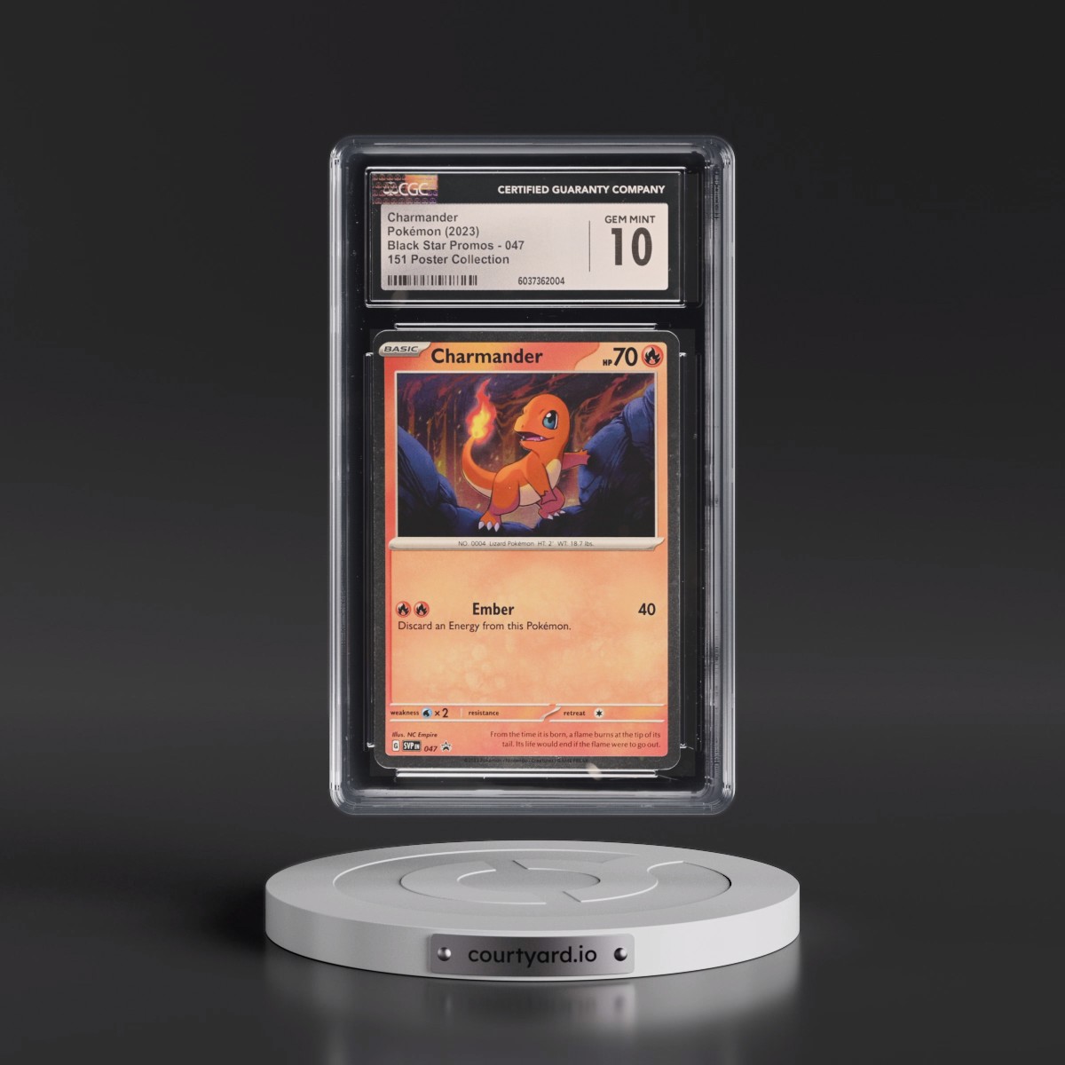 2023 Black Star Promos - Scarlet & Violet SVP EN #047 Charmander - 151 Poster Collection (Cosmos Holo) (CGC 10 GEM MINT)