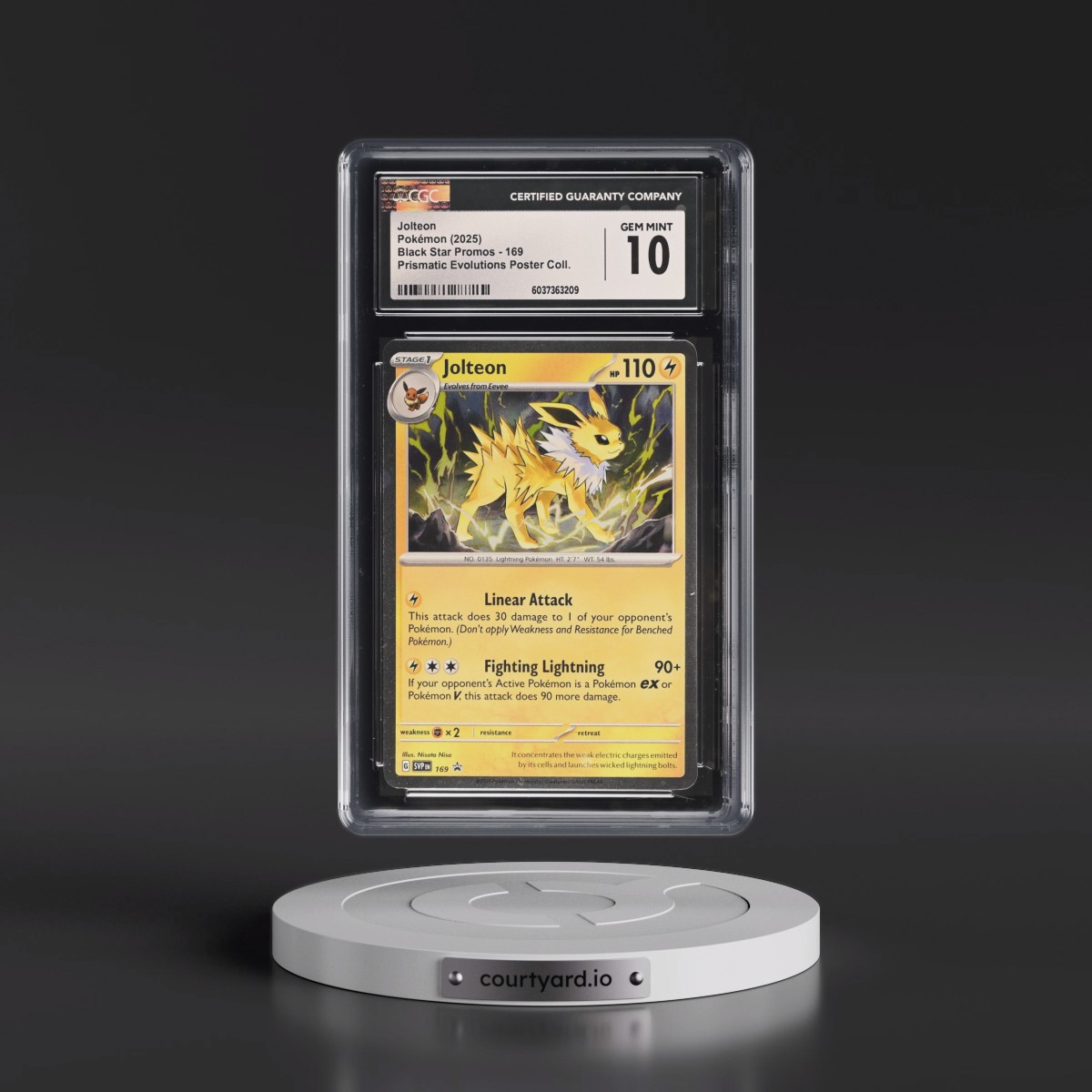 2023 Black Star Promos - Scarlet & Violet SVP EN #169 Jolteon - Prismatic Evolutions Poster Collection (Cosmos Holo) (CGC 10 GEM MINT)