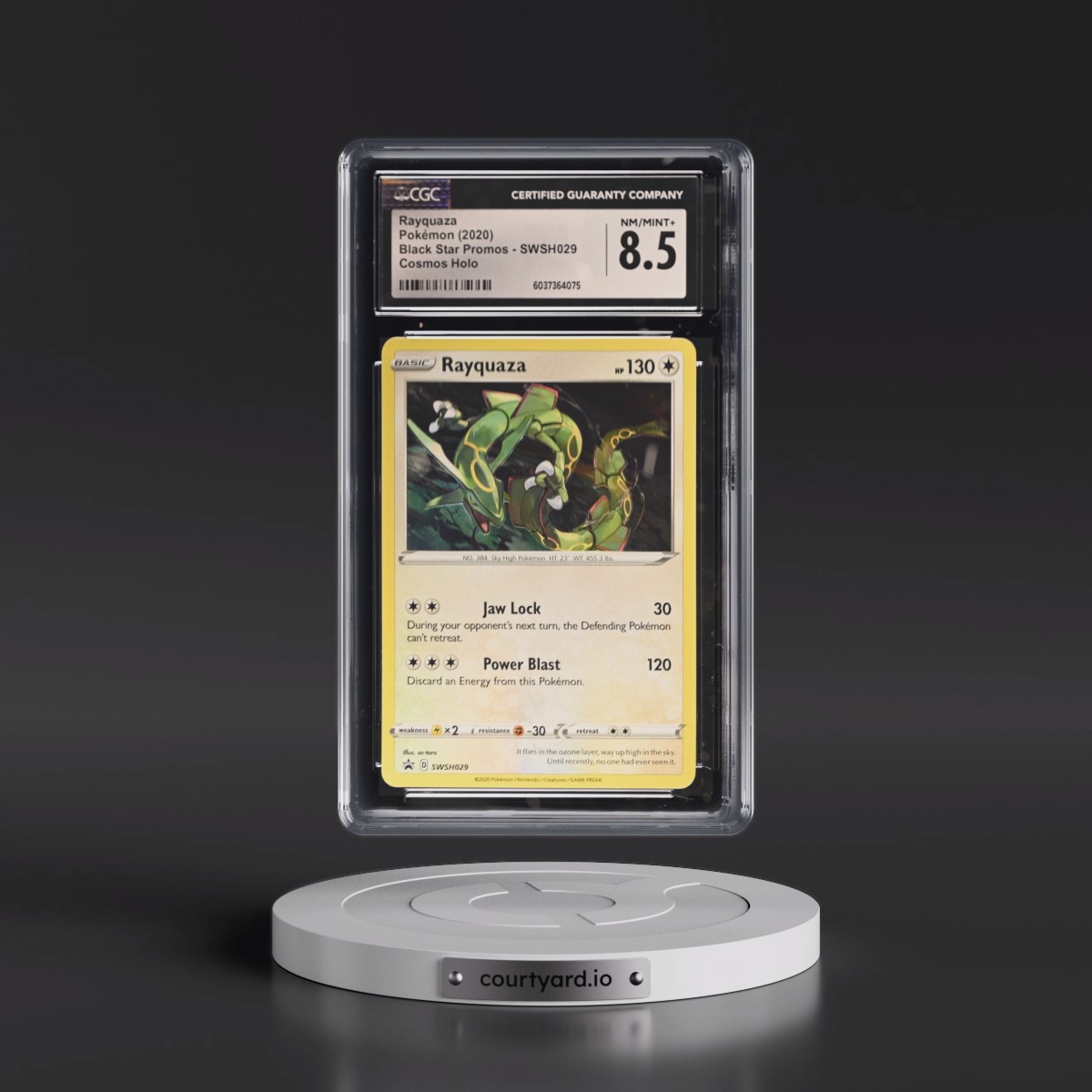 2017 Black Star Promos - Sword & Shield #SWSH029 Rayquaza - Cosmos Holo (CGC 8.5 NM-MT+)