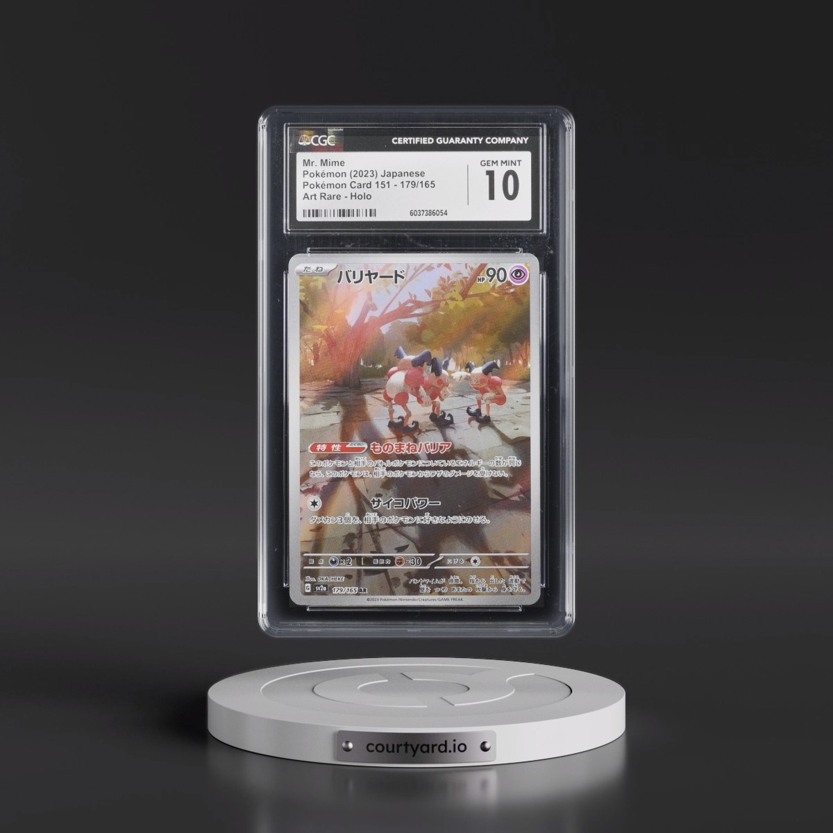 2023 Pokémon Card 151 #179/165 Mr. Mime - Art Rare Holo (CGC 10 GEM MINT)