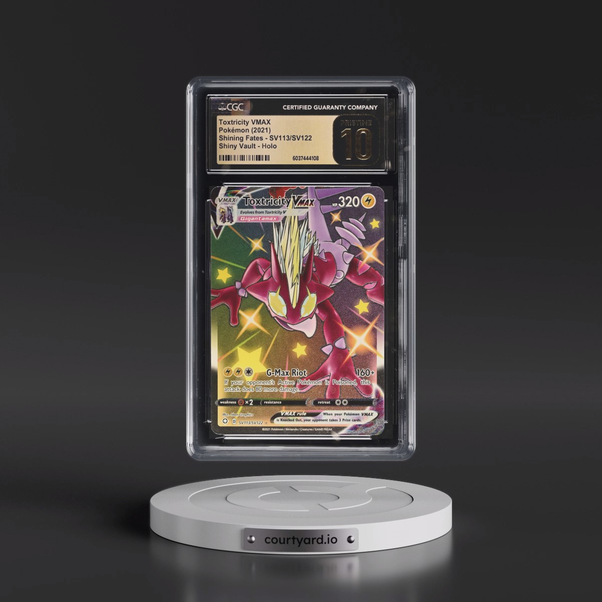 2021 Shining Fates #SV113/SV122 Toxtricity VMAX - Shiny Vault Holo (CGC 10 PRISTINE)