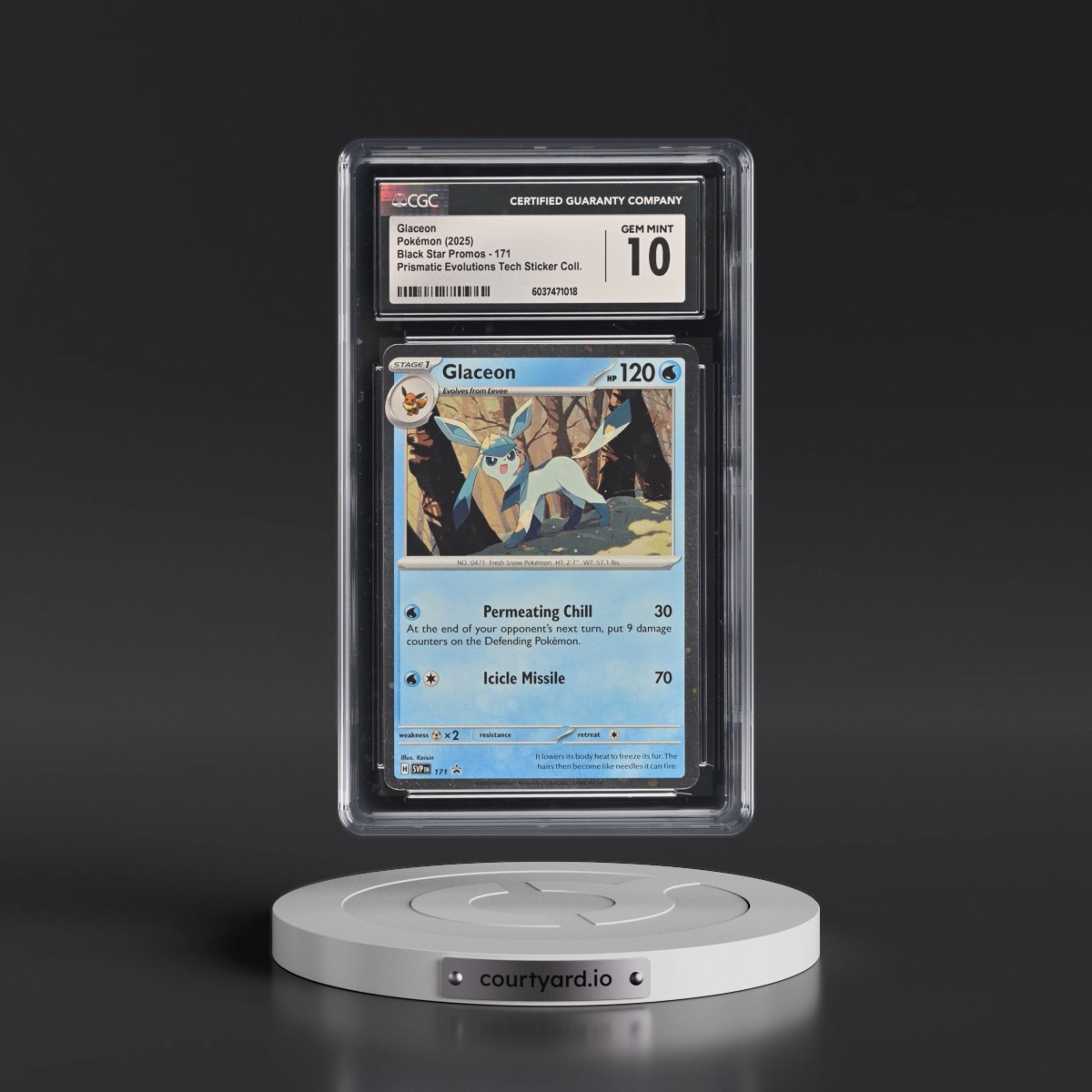2023 Black Star Promos - Scarlet & Violet SVP EN Glaceon - Prismatic Evolutions Tech Sticker Collection (Cosmos Holo) #171 CGC 10