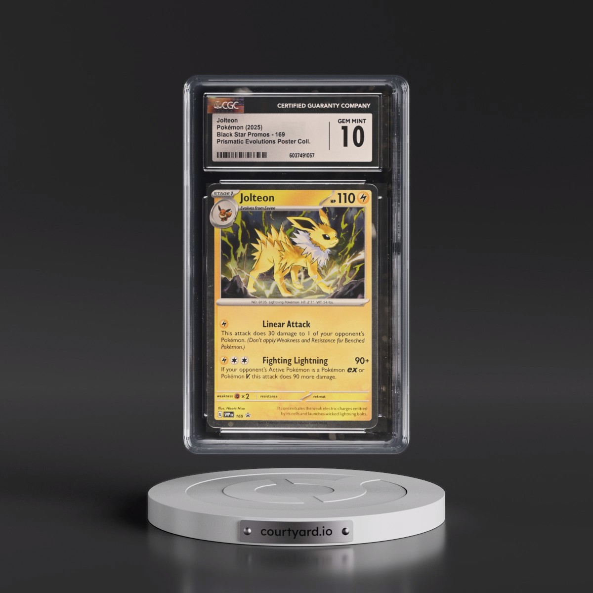 2023 Black Star Promos - Scarlet & Violet SVP EN #169 Jolteon - Prismatic Evolutions Poster Collection (Cosmos Holo) (CGC 10 GEM MINT)