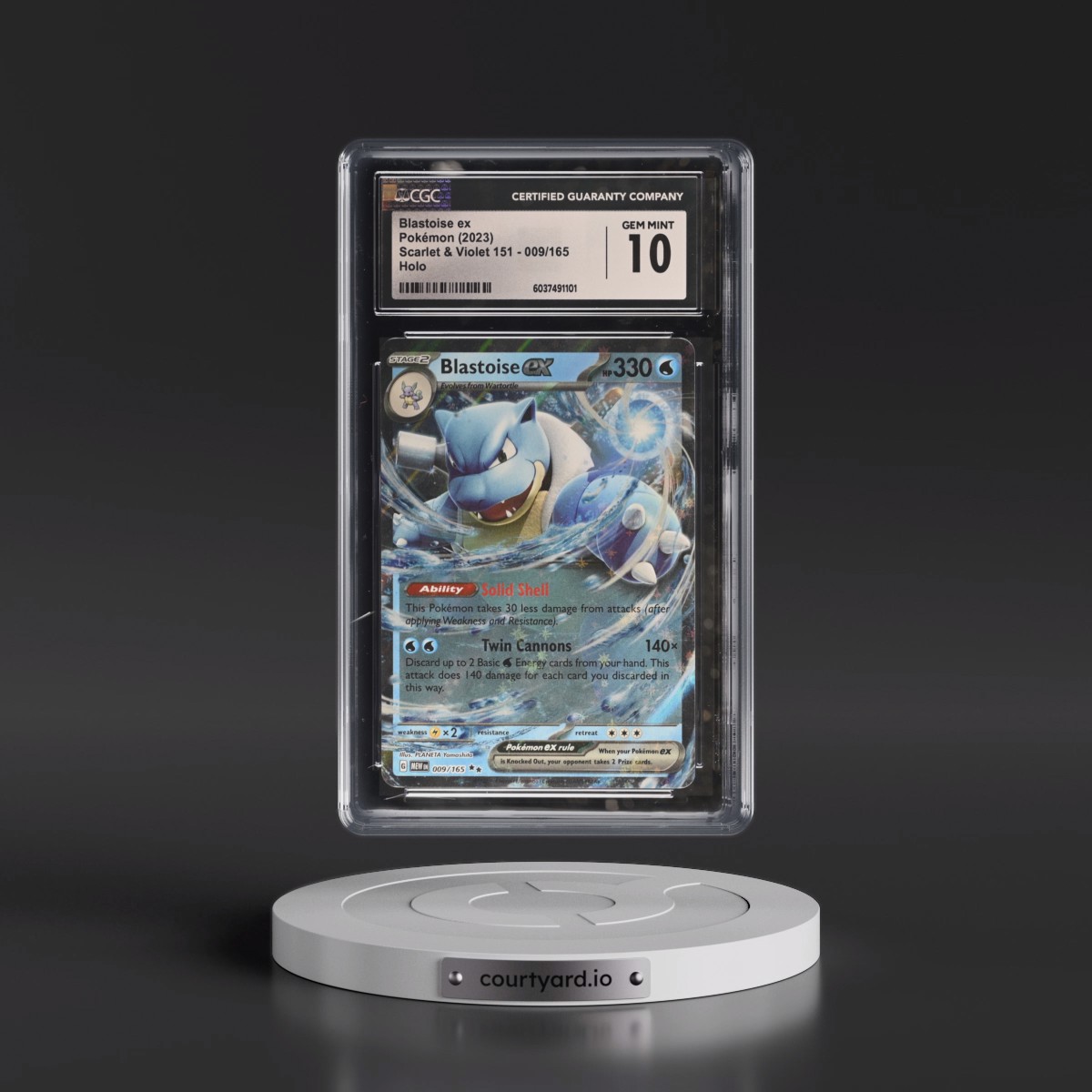 2023 Scarlet & Violet 151 - MEW EN #009/165 Blastoise ex - Holo (CGC 10 GEM MINT)