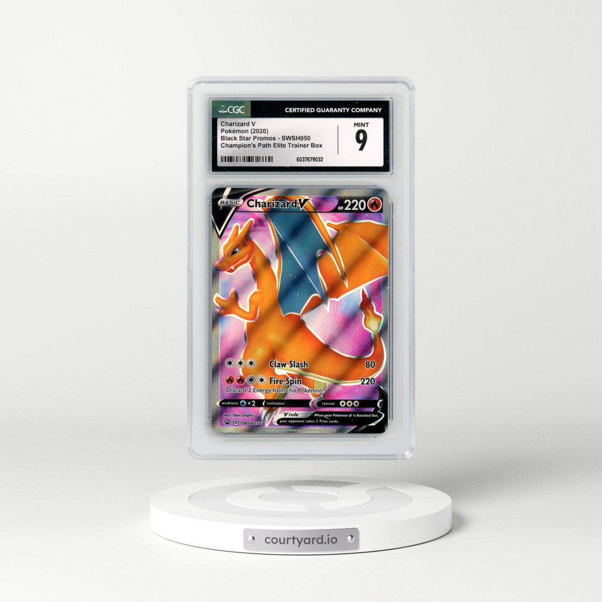 2017 Black Star Promos - Sword & Shield #SWSH050 Charizard V - Holo Champion's Path Elite Trainer Box (CGC 9 MINT)