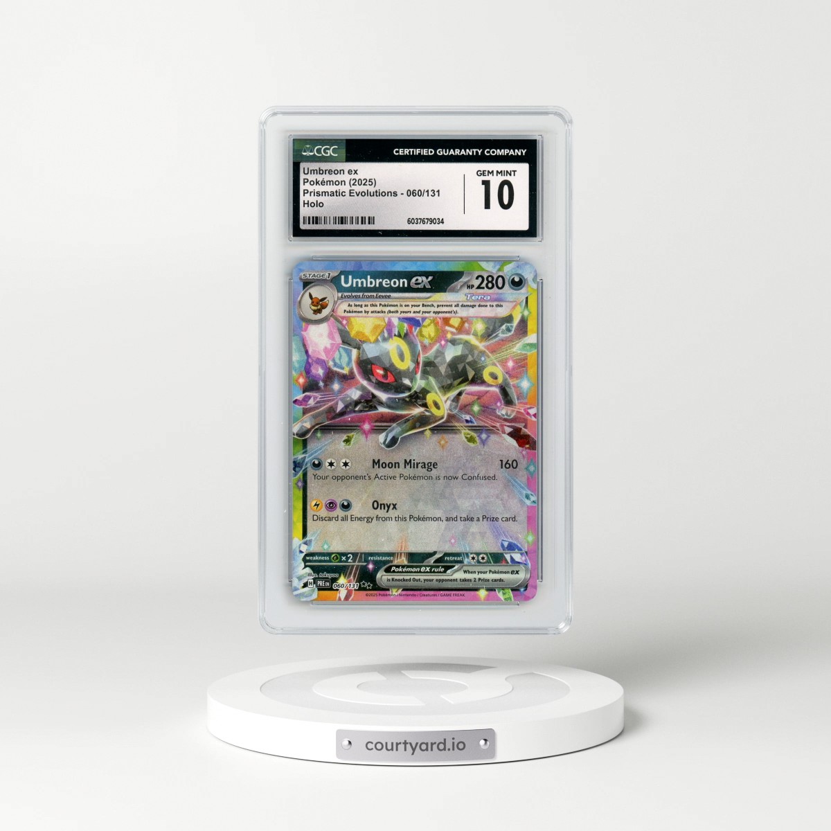 2025 Prismatic Evolutions - PRE EN #060/131 Umbreon ex - Holo (CGC 10 GEM MINT)