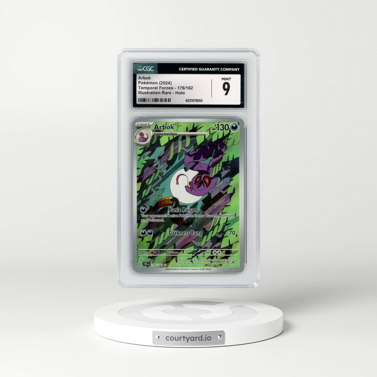 2023 Temporal Forces - TEF EN #176/162 Arbok - Illustration Rare (CGC 9 MINT)