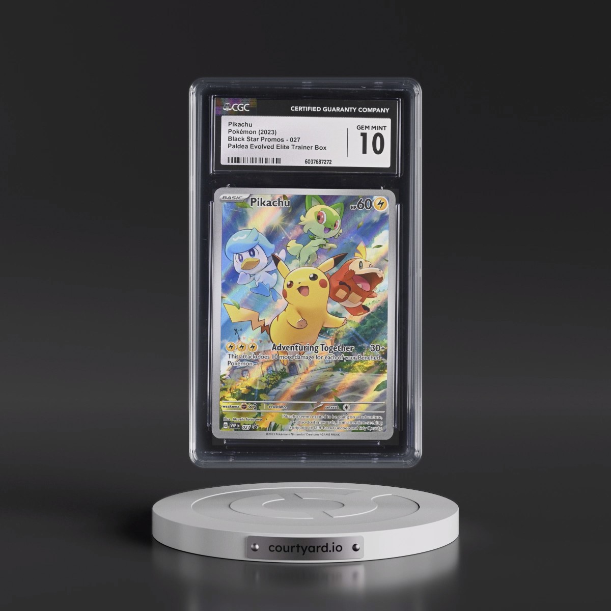 2023 Black Star Promos - Scarlet & Violet SVPEN #027 Pikachu - Paldea Evolved Elite Trainer Box (Holo) (CGC 10 GEM MINT)