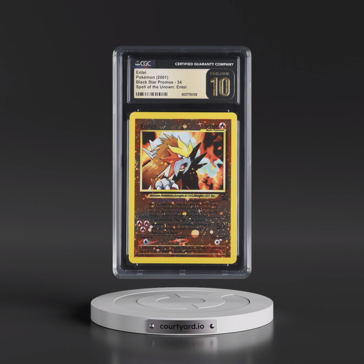 1999 Black Star Promos #34 Entei - Reverse Holo Spell of the Unown: Entei () (CGC 10 PRISTINE)