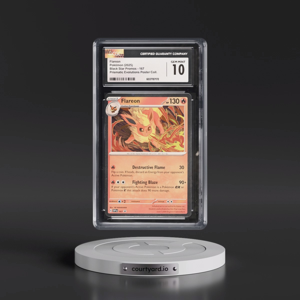 2023 Black Star Promos - Scarlet & Violet SVP EN #167 Flareon - Prismatic Evolutions Poster Collection (Cosmos Holo) (CGC 10 GEM MINT)