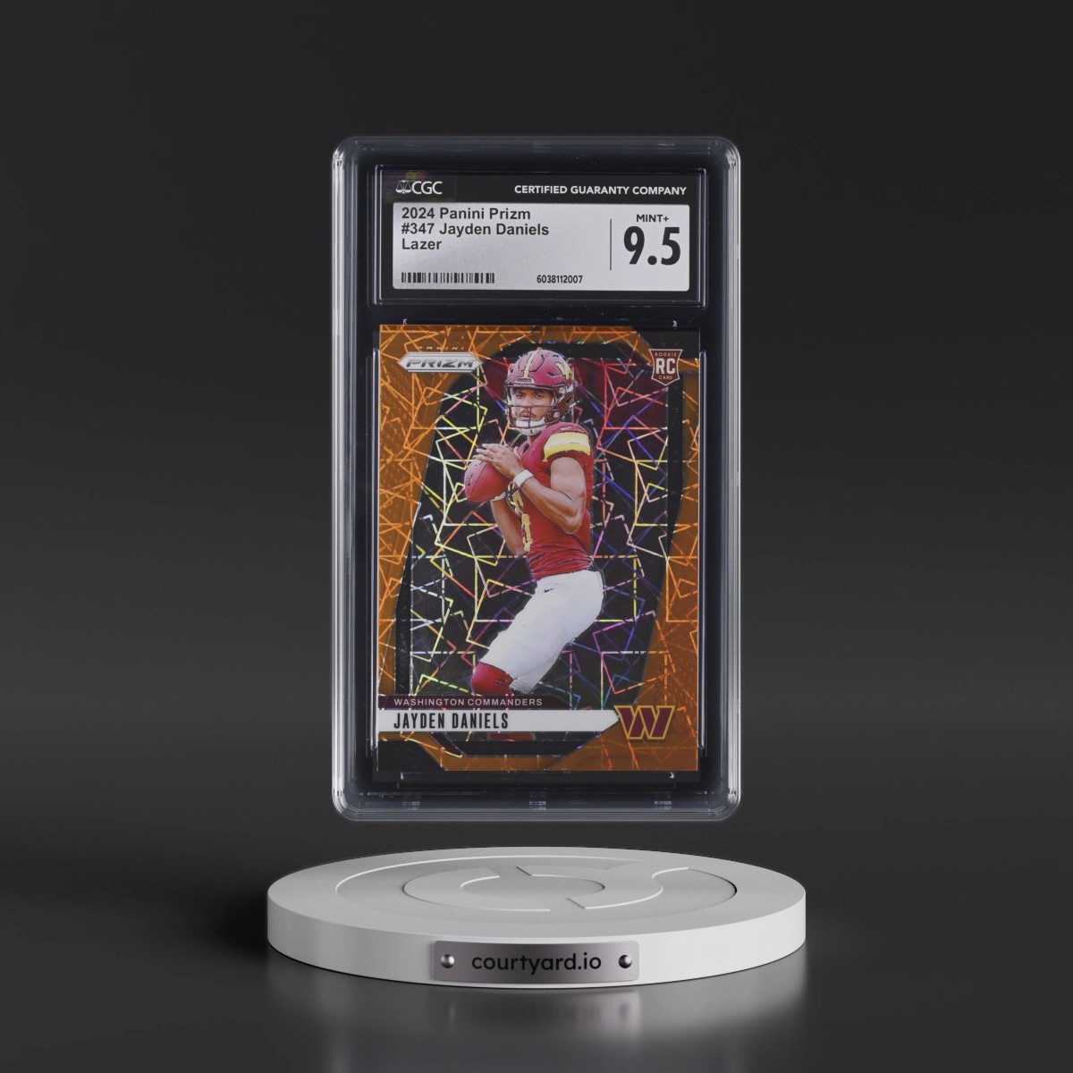 2024 Panini Prizm #347 Jayden Daniels - Lazer Prizm (CGC 9.5 MINT+)
