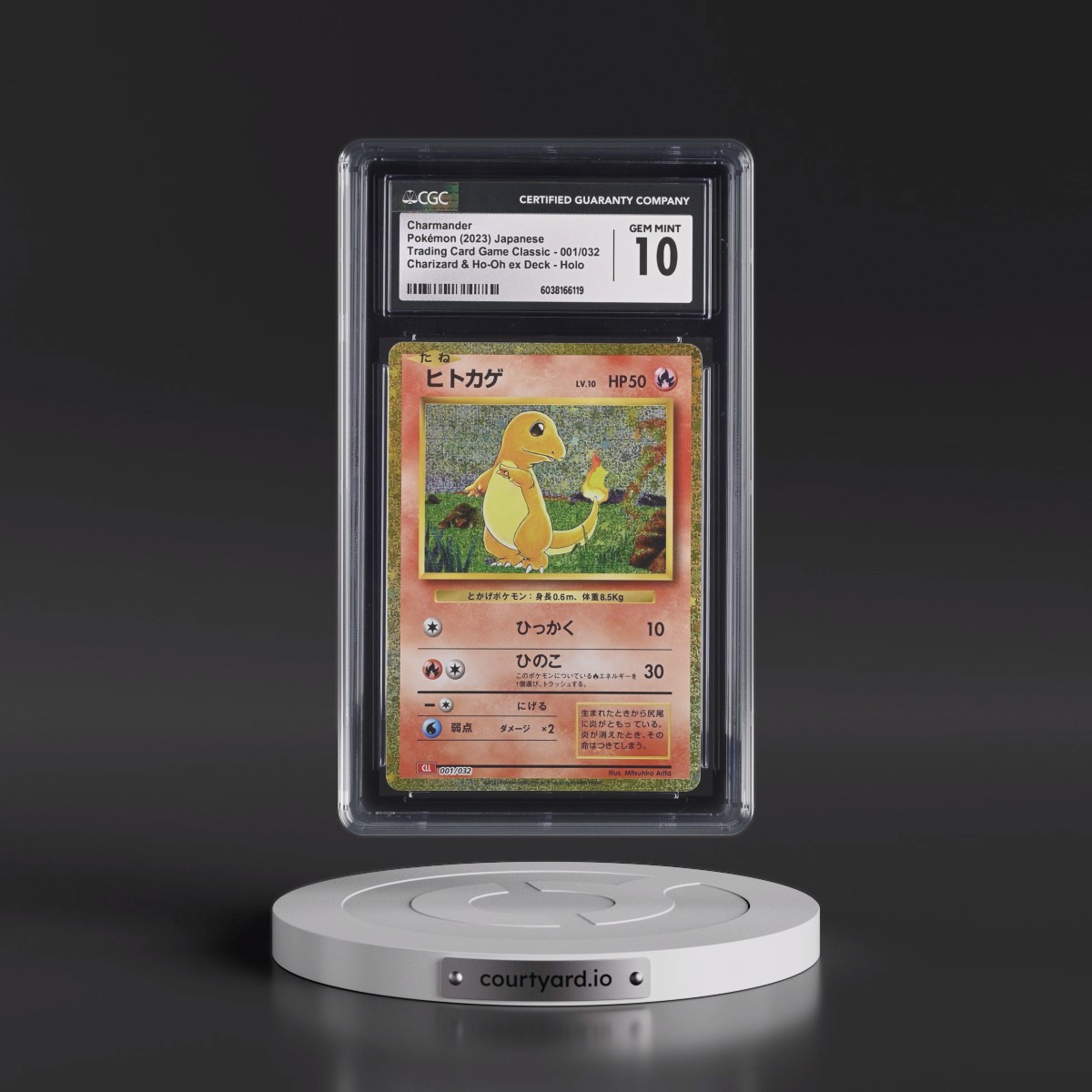 2023 Trading Card Game Classic - CLF, CLL, CLK #001/032 Charmander - Charizard & Ho-Oh ex Deck - CLL Holo (CGC 10 GEM MINT)