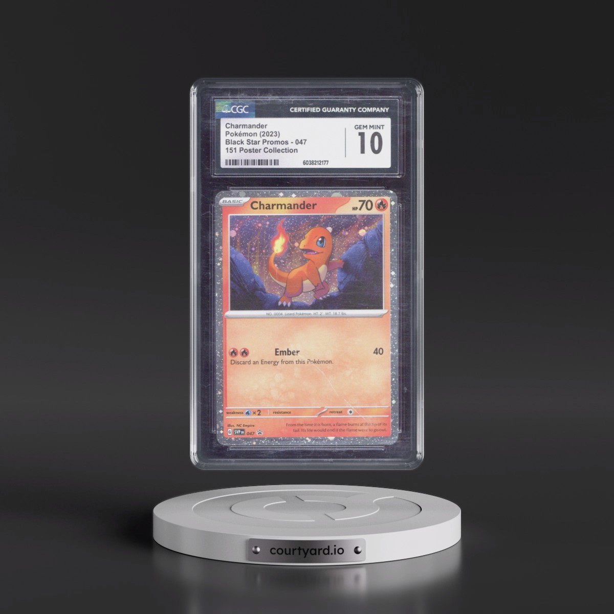 2023 Black Star Promos - Scarlet & Violet SVP EN #047 Charmander - 151 Poster Collection (Cosmos Holo) (CGC 10 GEM MINT)