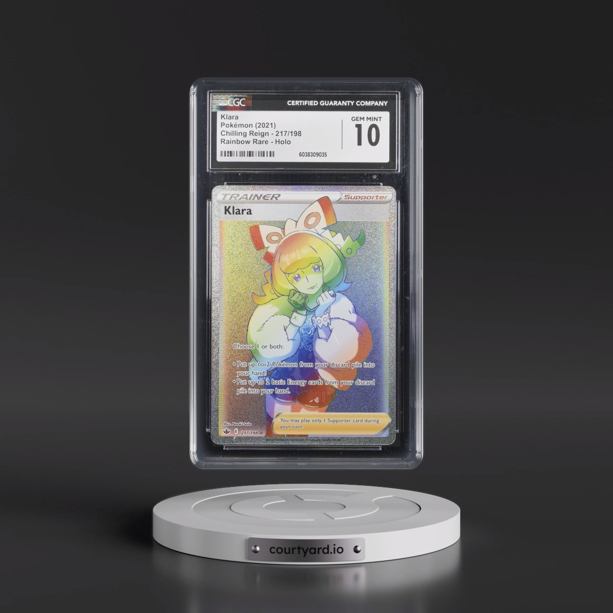2021 Chilling Reign #217/198 Klara - Rainbow Rare Holo (CGC 10 GEM MINT)