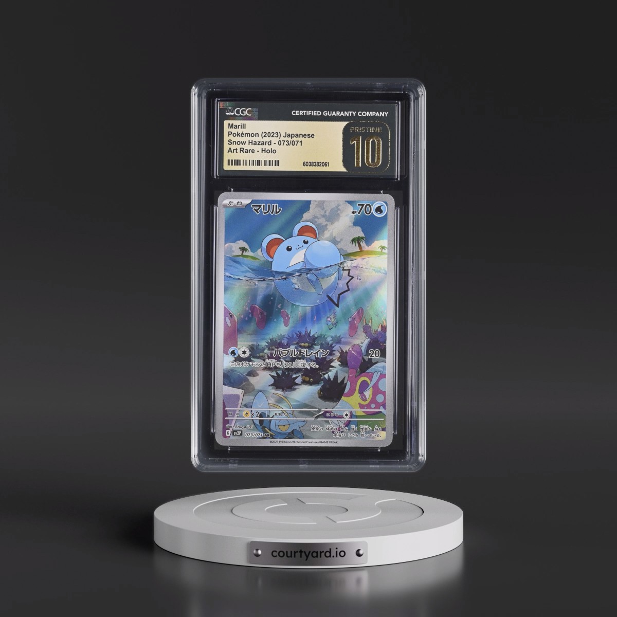 2023 Snow Hazard #073/071 Marill - Art Rare Holo (CGC 10 PRISTINE)
